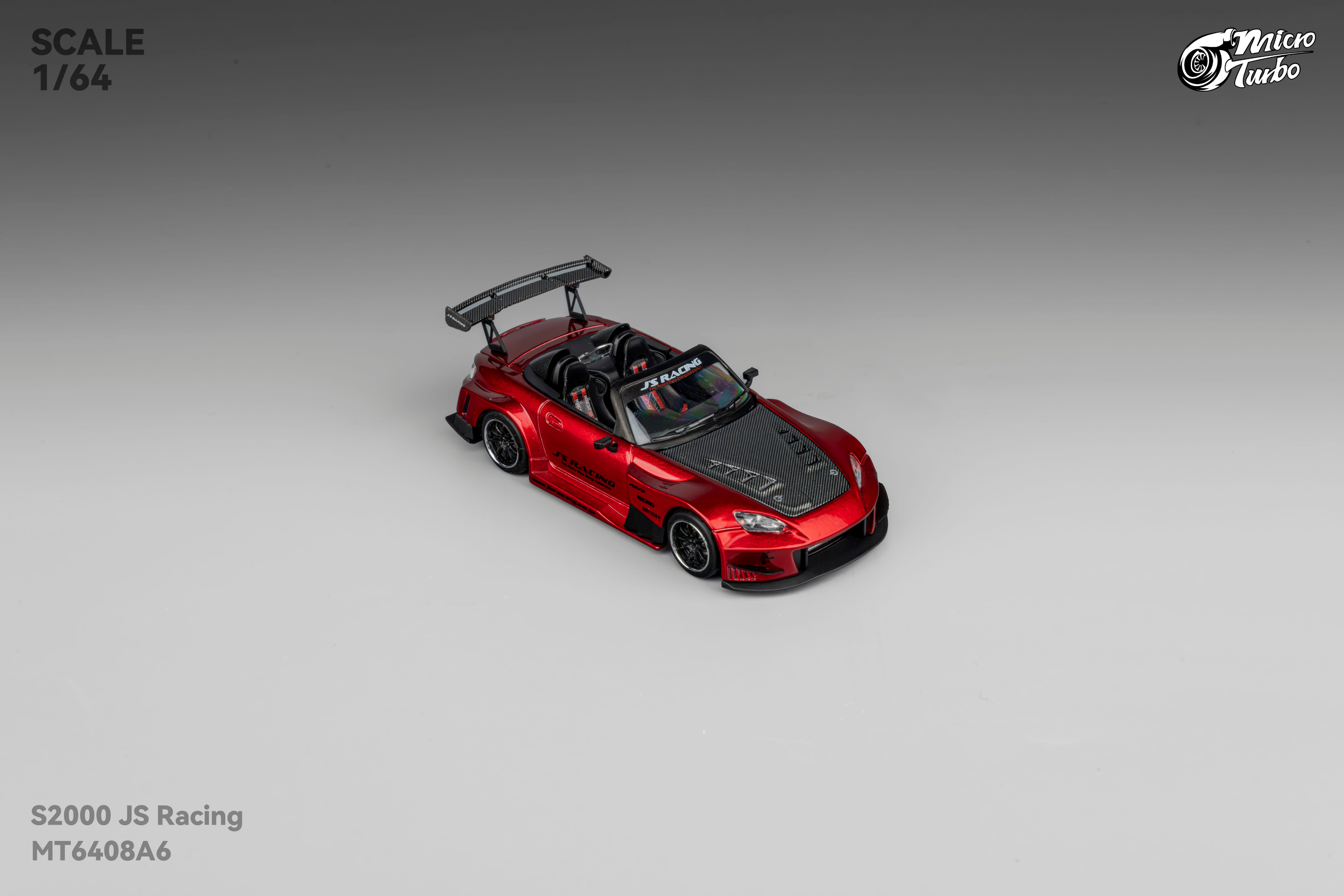 [MICRO TURBO] 1:64 S2000 JS Racing Transparent Red