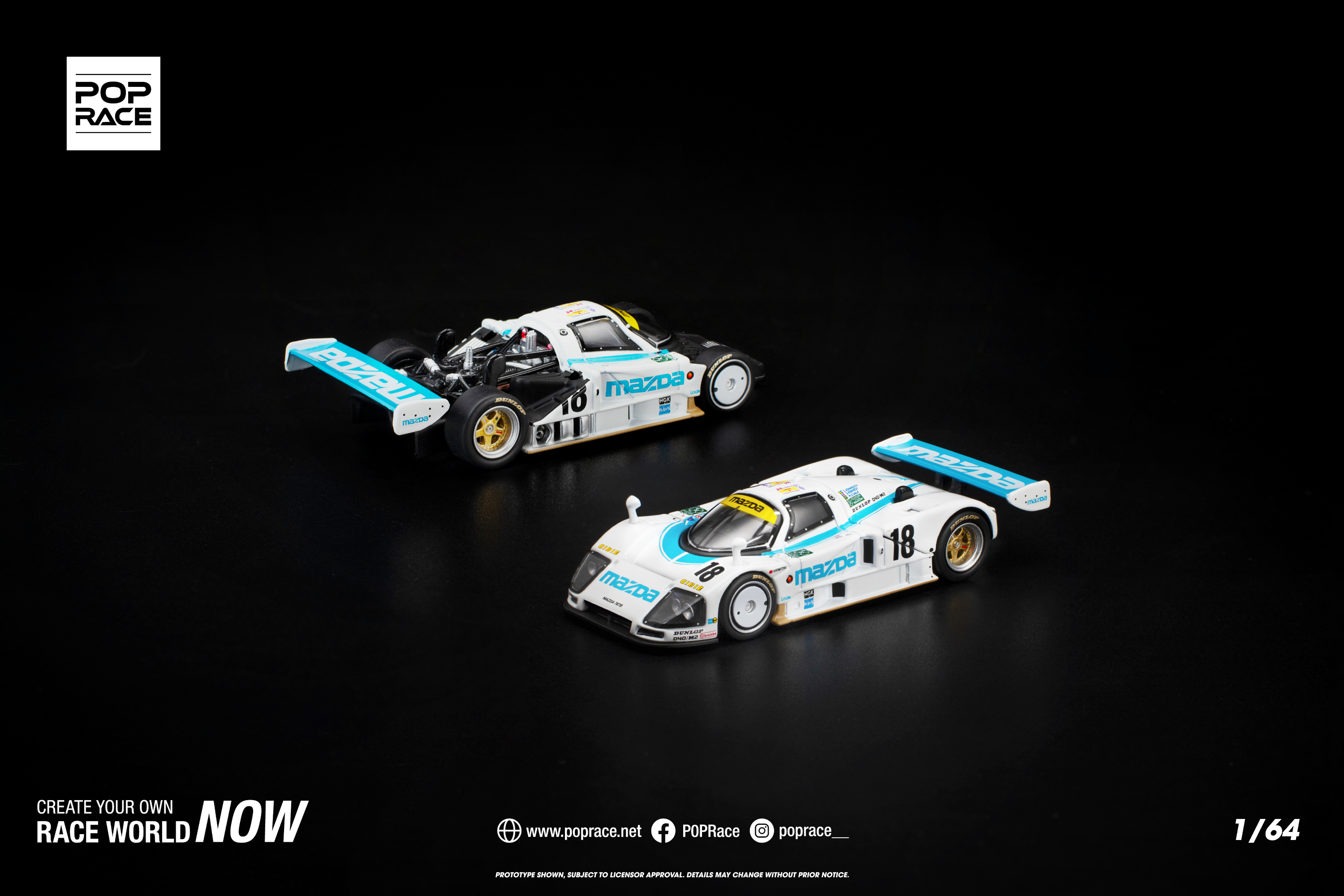 [POP RACE] 1:64 Mazda 787B 1991 Le Mans 24HRS #18