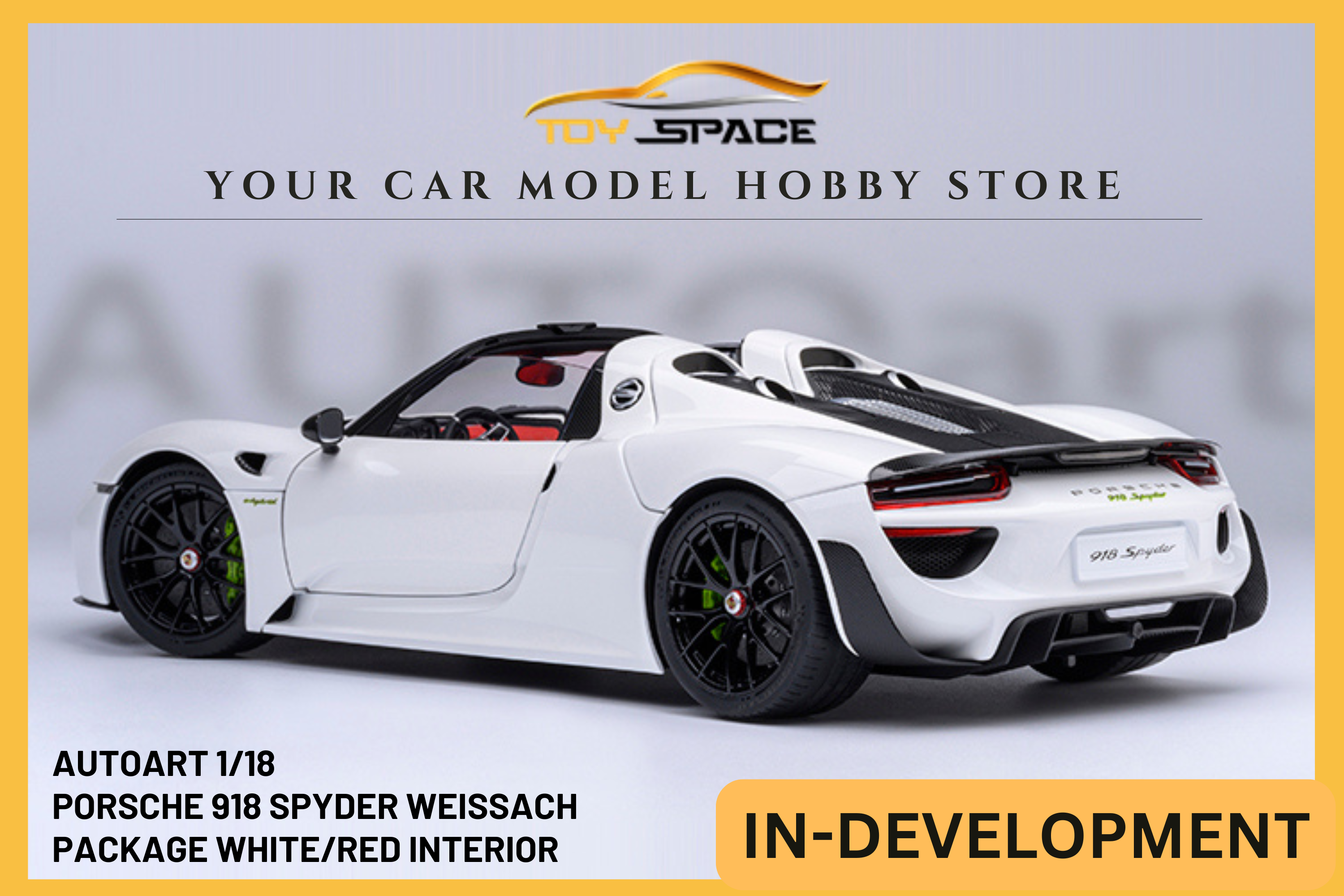 [AUTOART] 1:18 Porsche 918 Spyder Weissach Package White/Red Interior