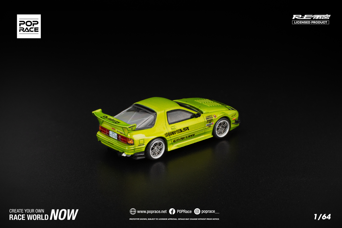 [POP RACE] 1:64 Mazda RX7 FC3S Re-Amemiya Luminous Green