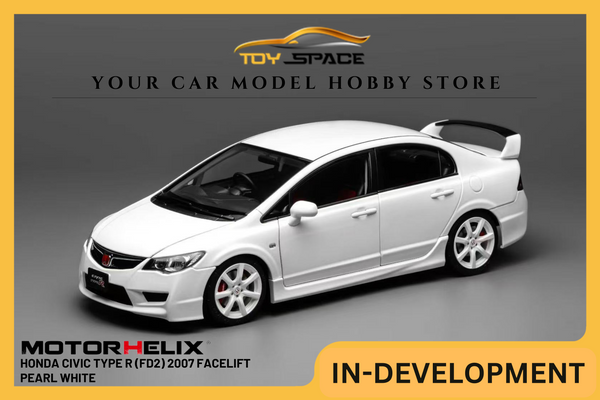 [MOTORHELIX] 1:18 Honda Civic Type R (FD2) 2007 Facelift Pearl White