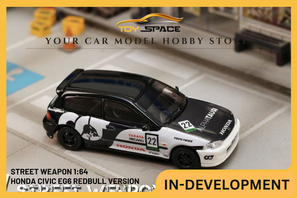 [STREET WEAPON] 1:64 Honda Civic EG6 RedBull Version