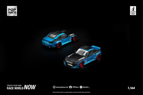 [POP RACE] 1:64 Pandem S2000 Metallic Blue - Toy Space Diecast Online Store Singapore