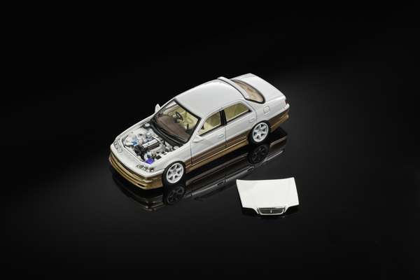 [MORTAL] 1:64 Toyota Cresta Pearl White/Gold