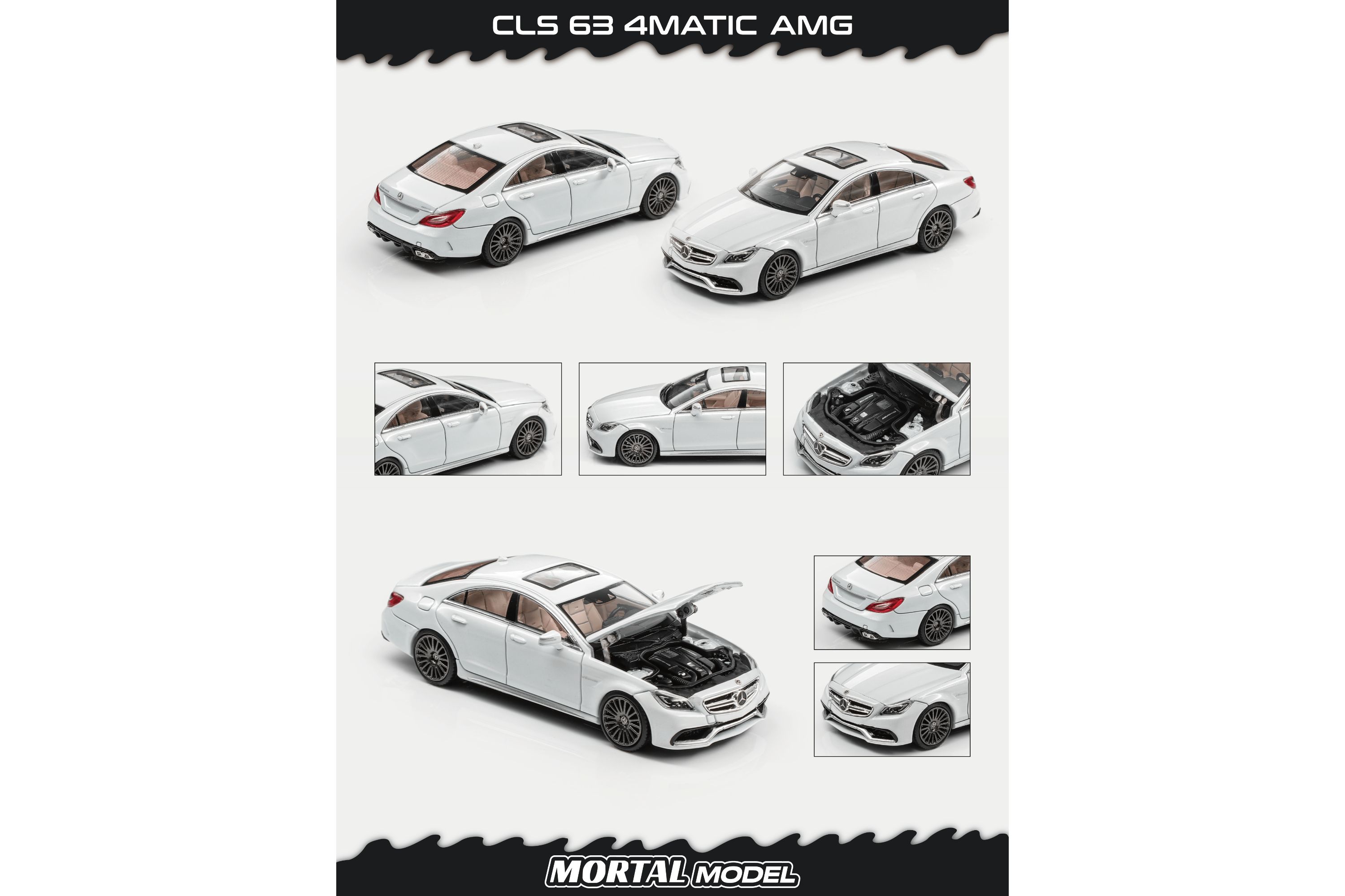 [MORTAL] 1:64 Mercedes CLS63 AMG Pearl White