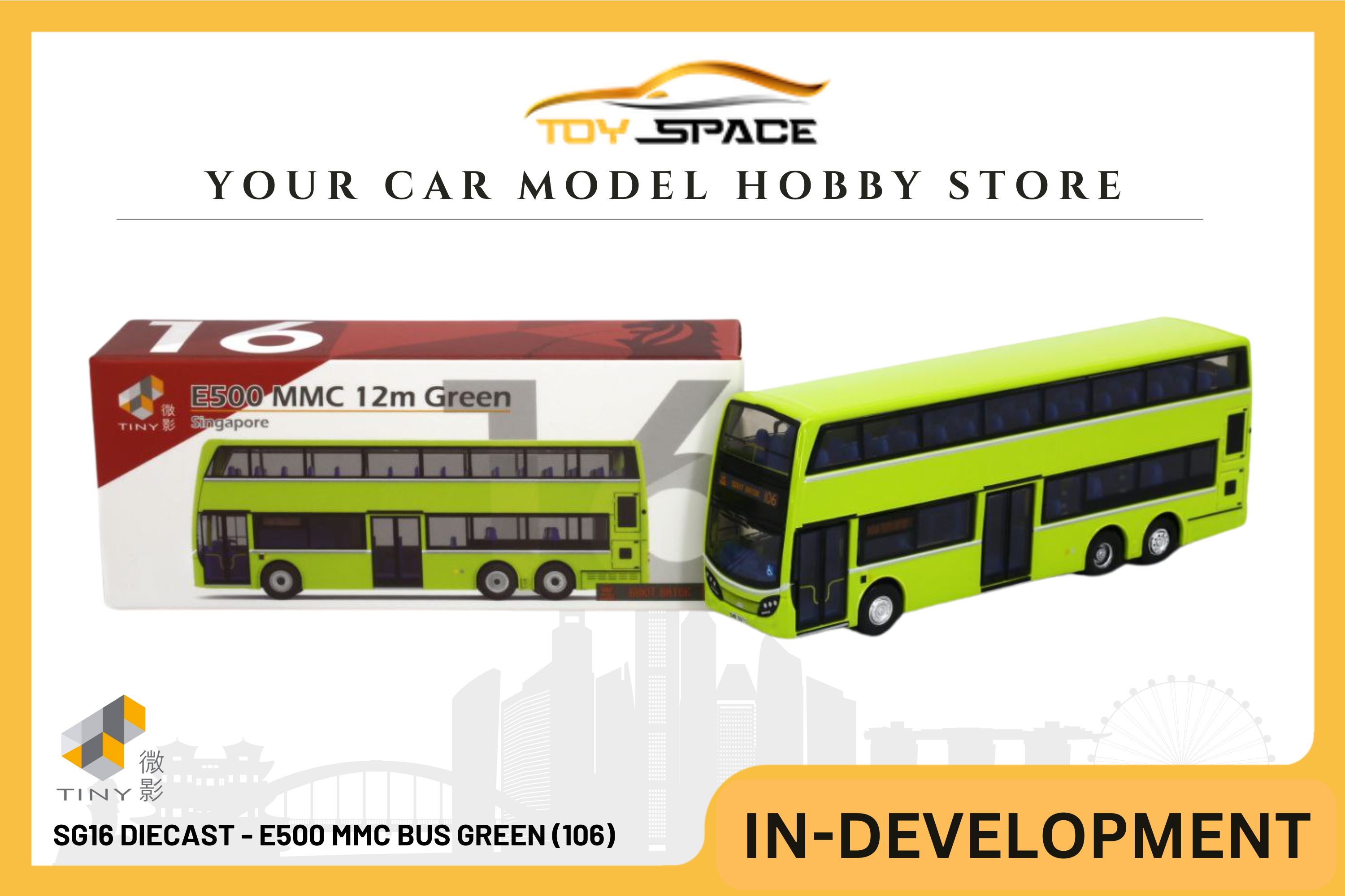 [TINY] SG16 Diecast - E500 MMC Bus Green (106)