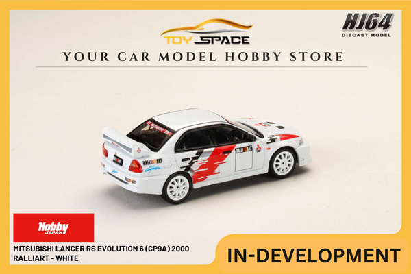 [HOBBY JAPAN] 1:64 Mitsubishi Lancer RS Evolution 6 (CP9A) 2000 Ralliart - White