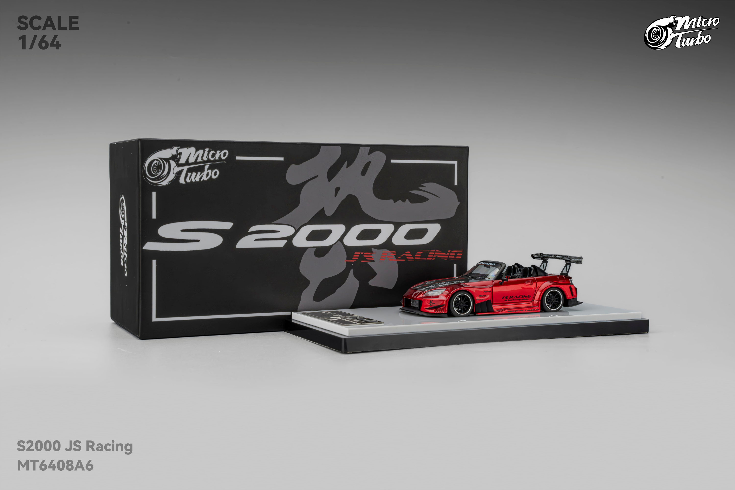 [MICRO TURBO] 1:64 S2000 JS Racing Transparent Red