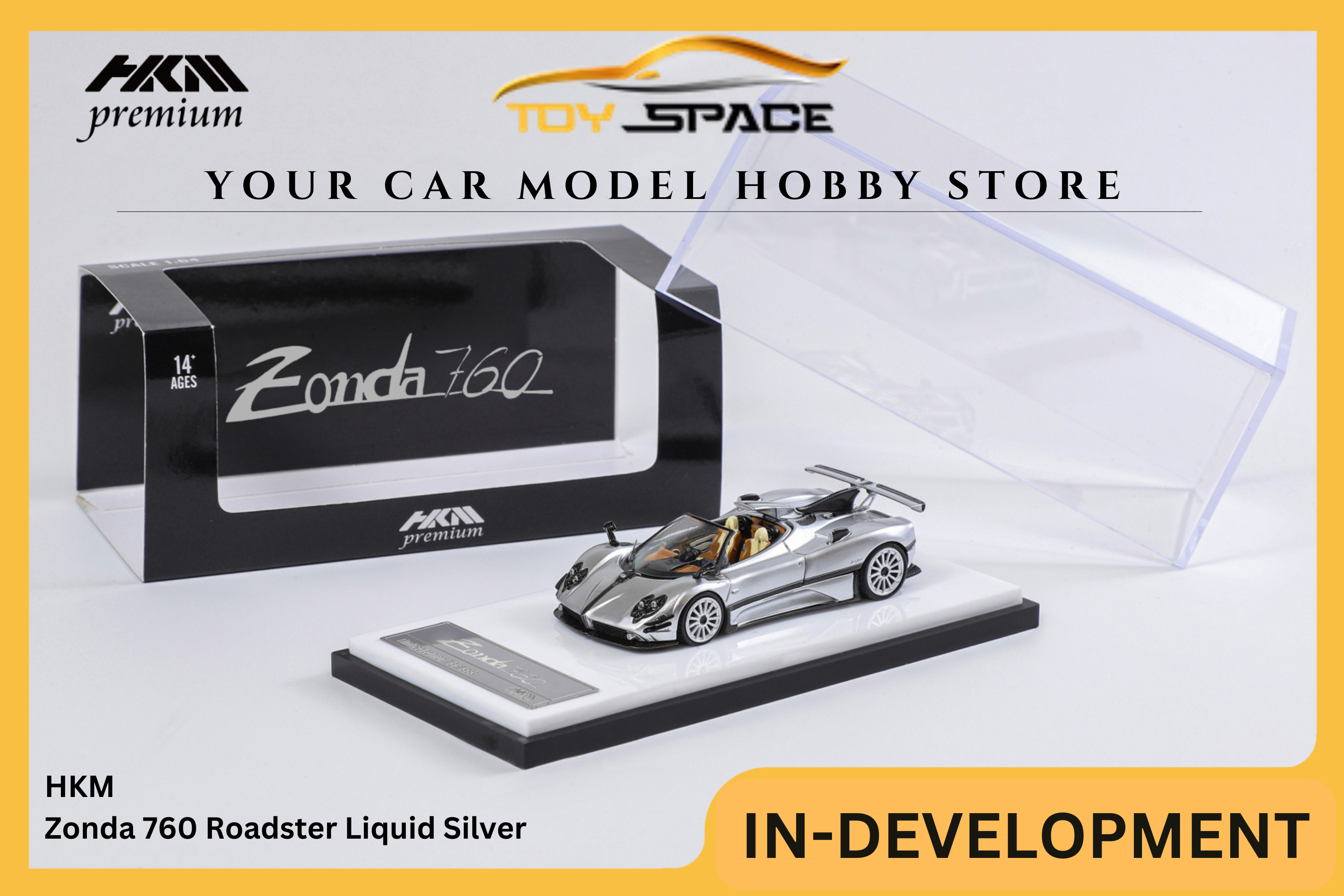 [HKM] 1:64 Zonda 760 Roadster Liquid Silver