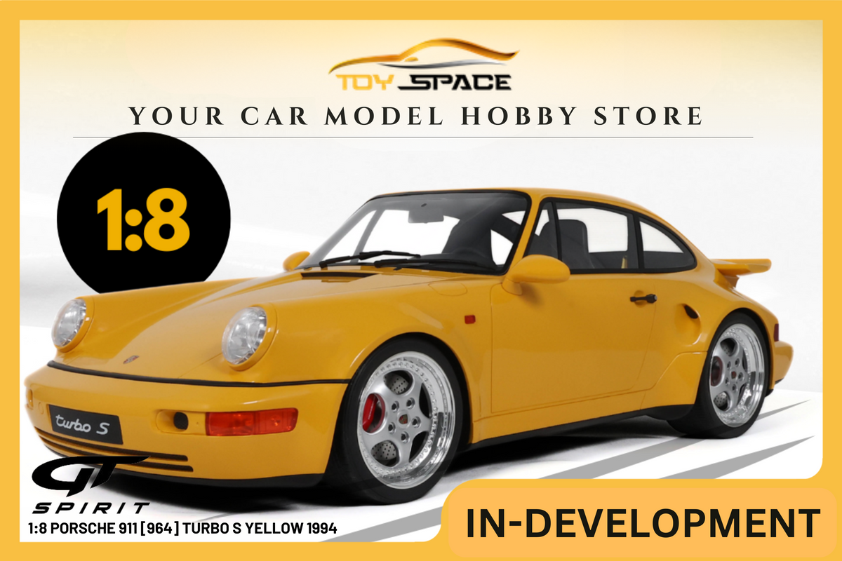 [GT SPIRIT] 1:8 Porsche 911 [964] Turbo S Yellow 1994 - Toy Space Diecast Online Store Singapore