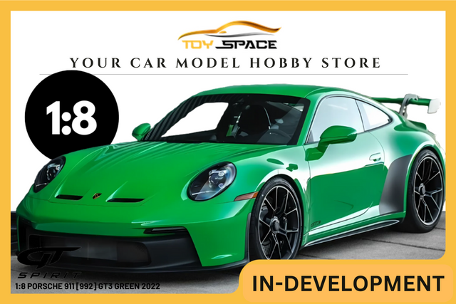 [GT SPIRIT] 1:8 Porsche 911 [992] GT3 Green 2022 - Toy Space Diecast Online Store Singapore