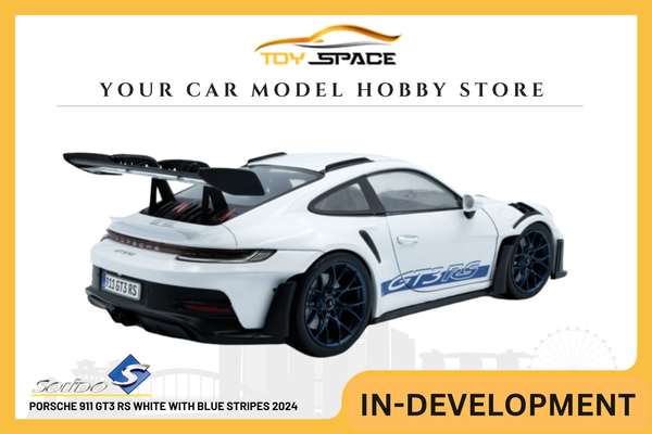 [SOLIDO] 1:18 Porsche 911 GT3 RS White With Blue Stripes 2024