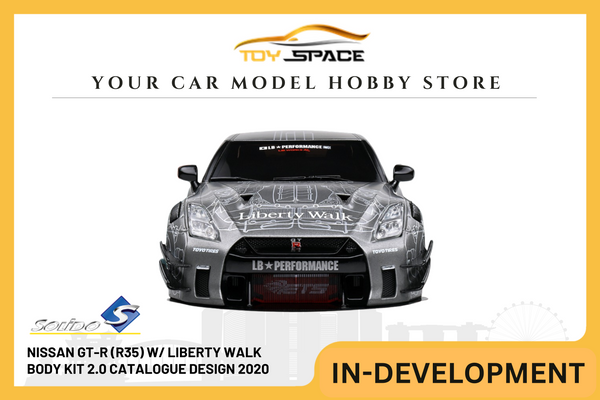 [SOLIDO] 1:18 Nissan GT-R (R35) W/ Liberty Walk Body Kit 2.0 Catalogue Design 2020