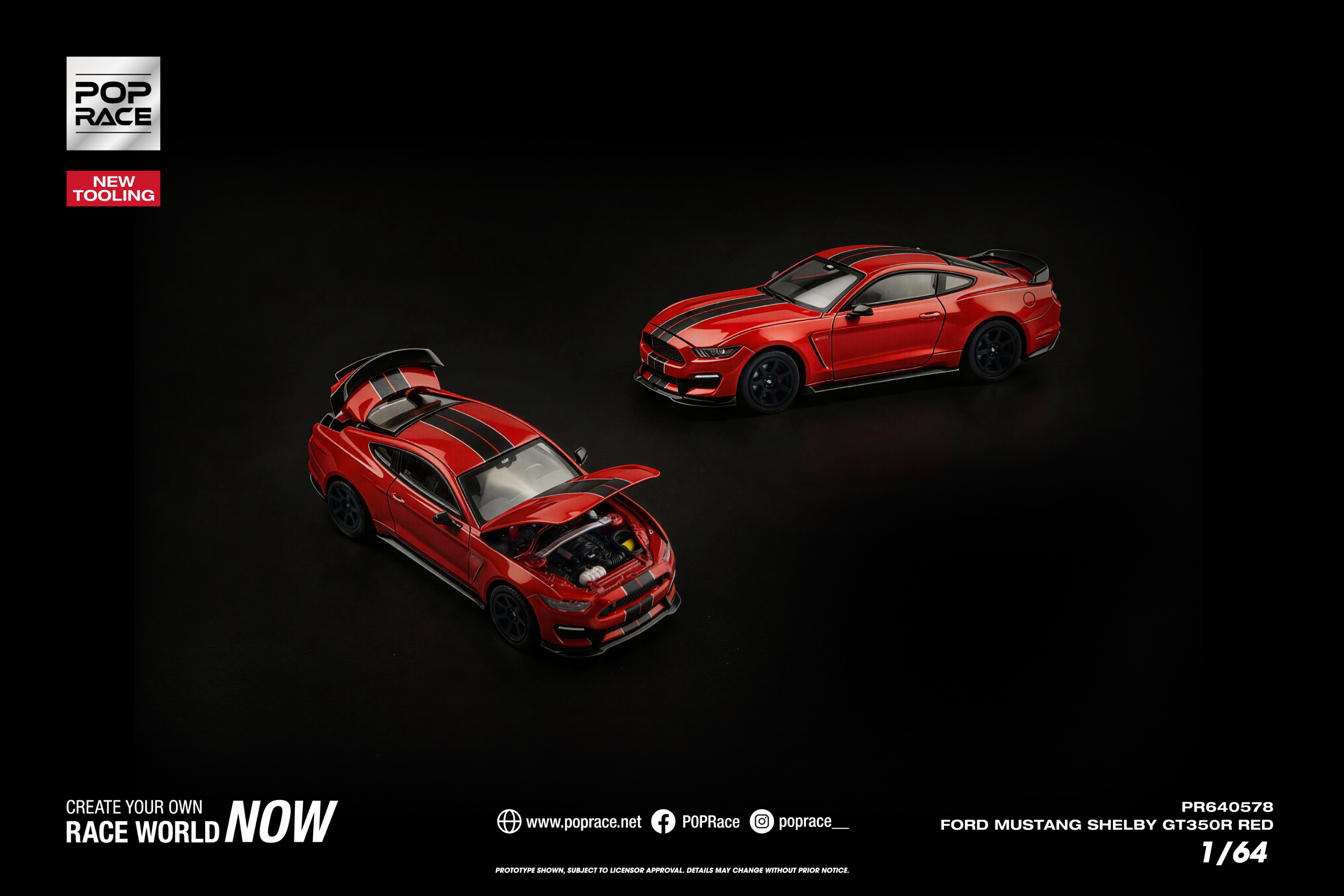 [POP RACE] 1:64 Ford Mustang Shelby GT350R