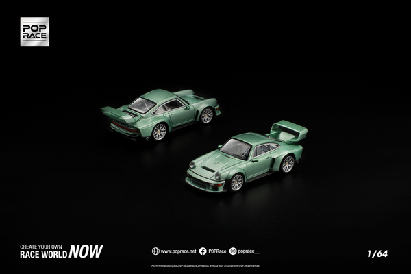 [POP RACE] 1:64 Singer DLS Turbo Ice Green