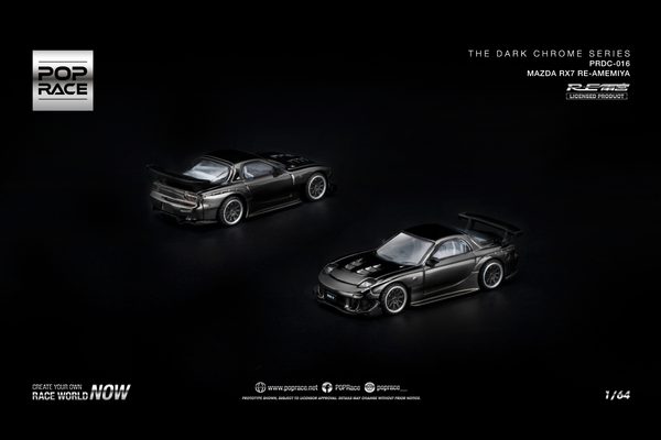 [POP RACE] 1:64 Mazda RX-7 Re-Amemiya Dark Chrome