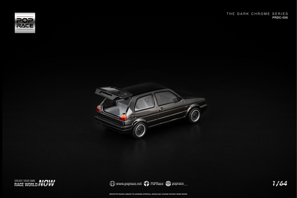 [POP RACE] 1:64 Golf GTI MK2 Dark Chrome