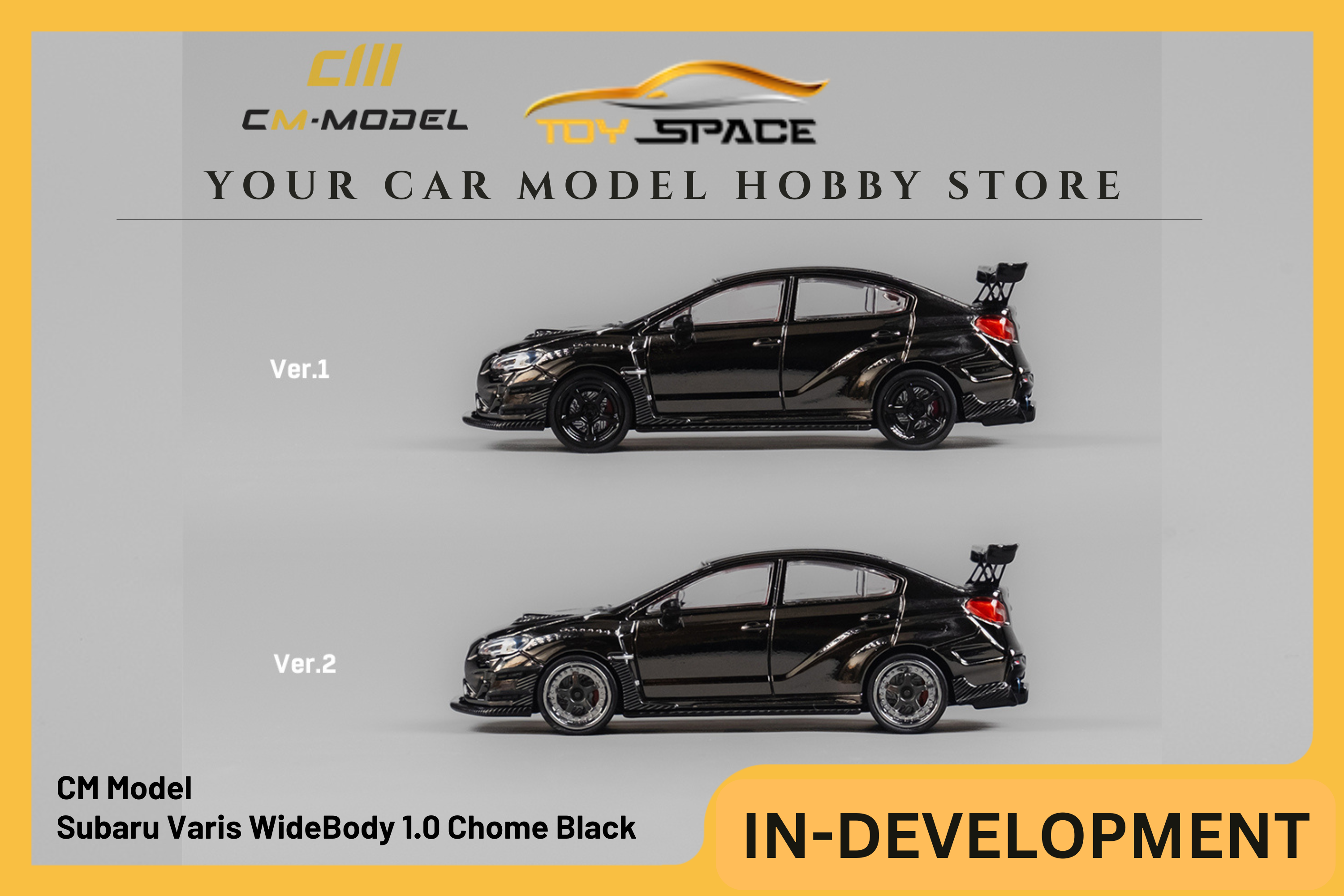 [CM MODEL] 1:64 Subaru Varis WideBody 1.0 Chome Black