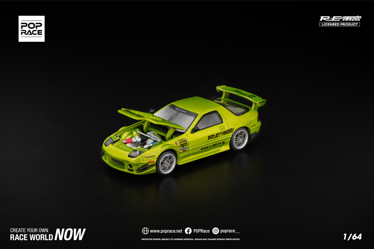 [POP RACE] 1:64 Mazda RX7 FC3S Re-Amemiya Luminous Green
