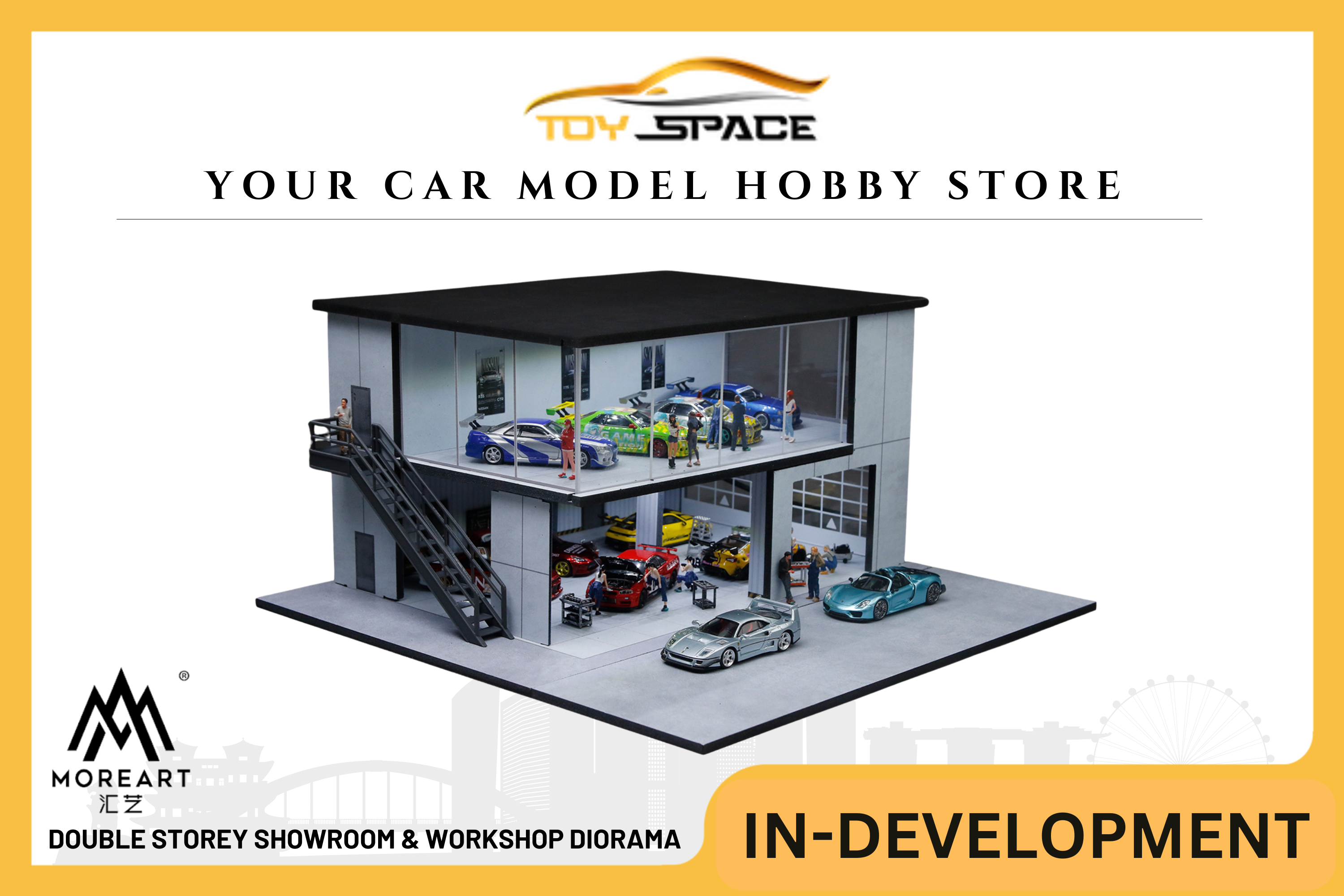 [MOREART] 1:64 Double Storey Showroom & Workshop Diorama