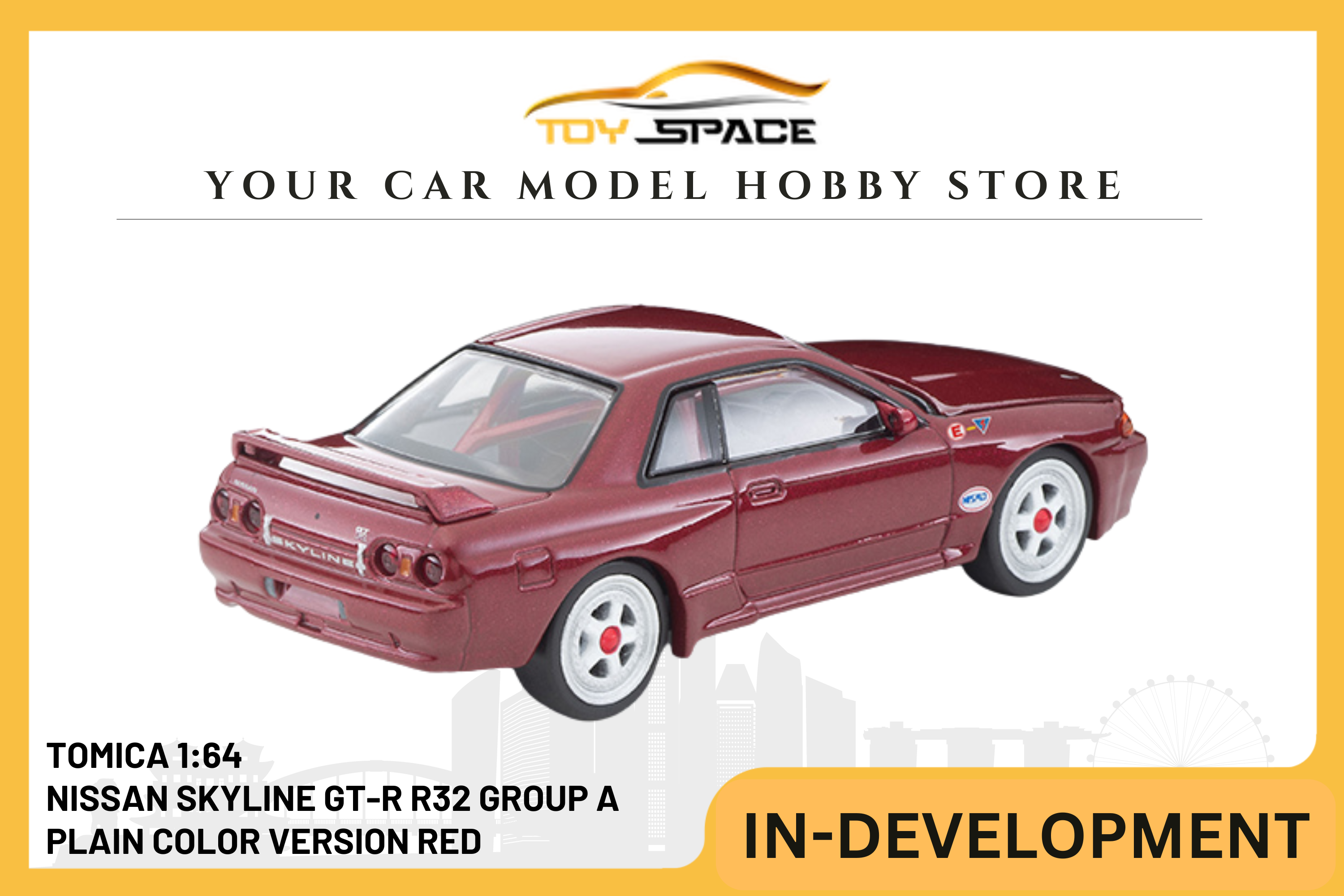 [TOMICA] Nissan Skyline GT-R R32 Group A Plain Color Version Red