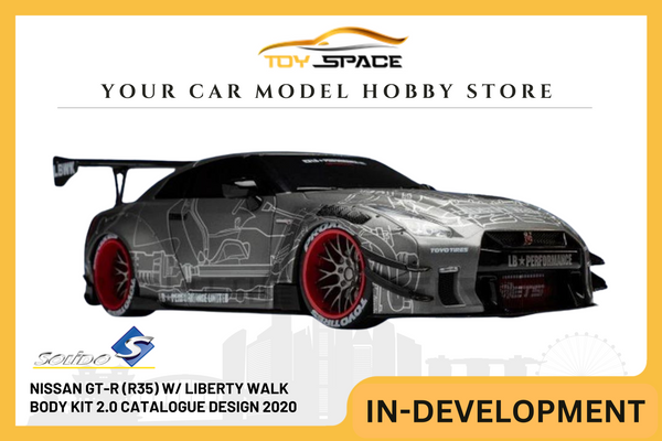 [SOLIDO] 1:18 Nissan GT-R (R35) W/ Liberty Walk Body Kit 2.0 Catalogue Design 2020