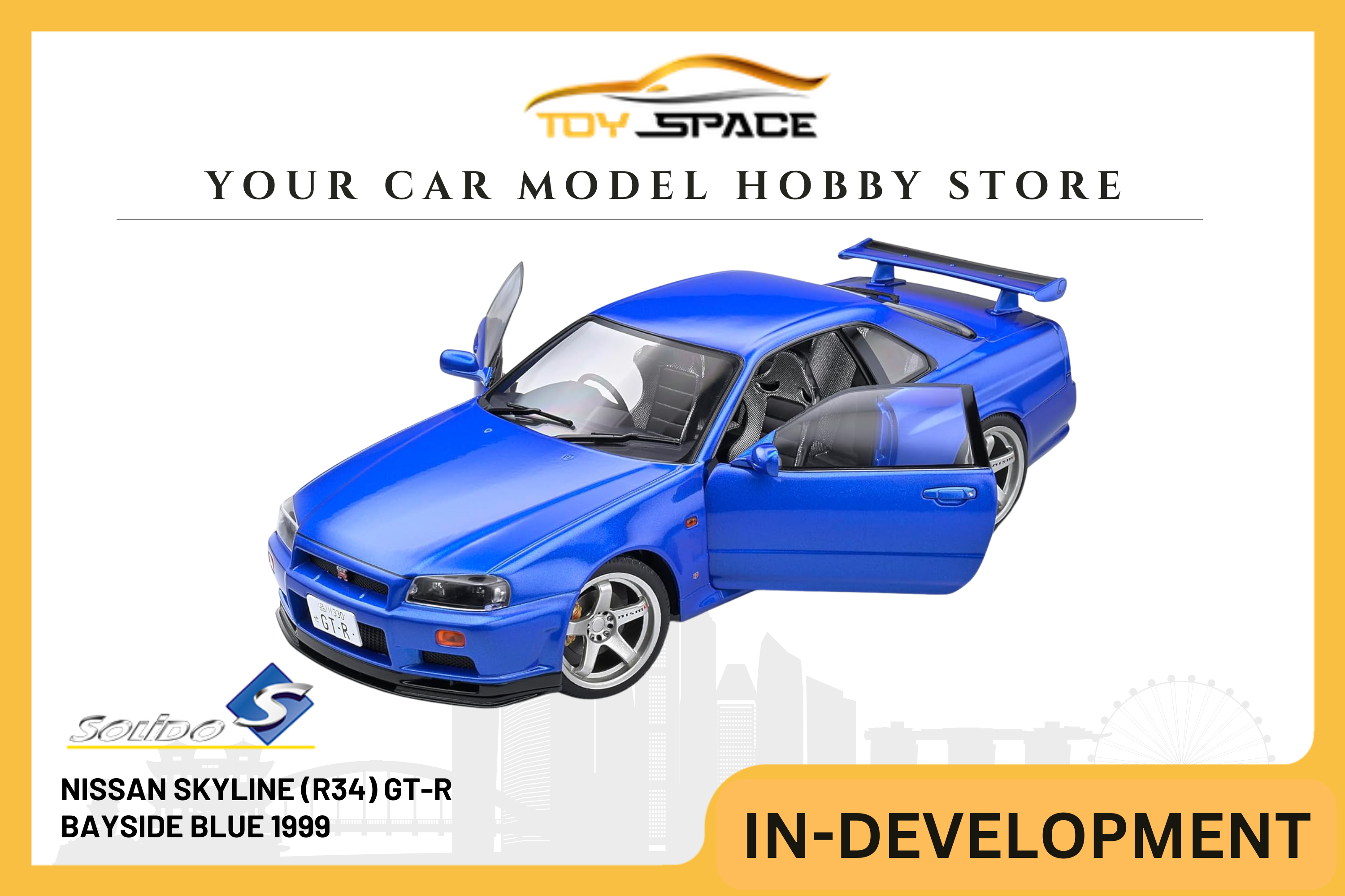 [SOLIDO] 1:18 Nissan Skyline (R34) GT-R Bayside Blue 1999