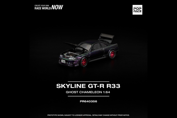 [POP RACE] 1:64 Skyline GT-R R33 Ghost Chameleon
