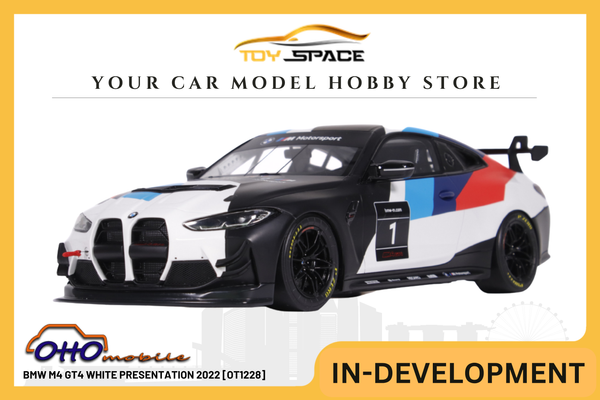 [OTTOMOBILE] 1:18 BMW M4 GT4 White Presentation 2022 [OT1228]