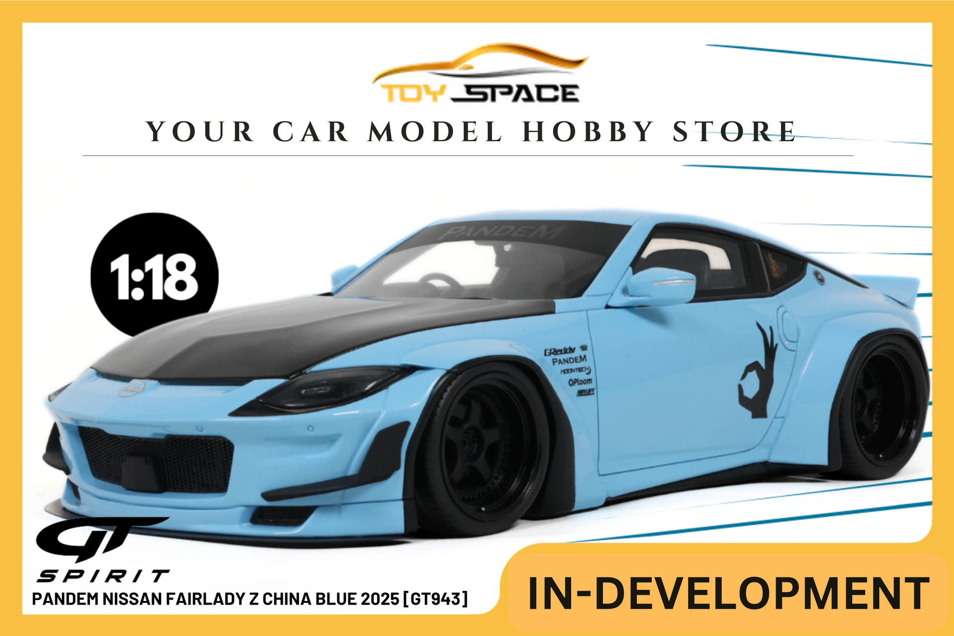 GT SPIRIT] 1:18 Pandem Nissan Fairlady Z China Blue 2025 [GT943]