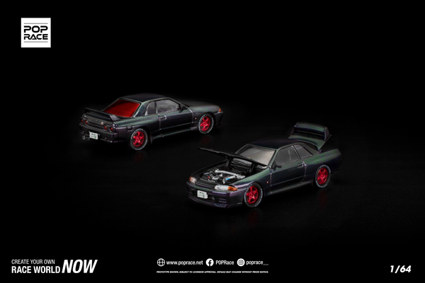 [POP RACE] 1:64 Skyline GT-R R32 Ghost Chameleon