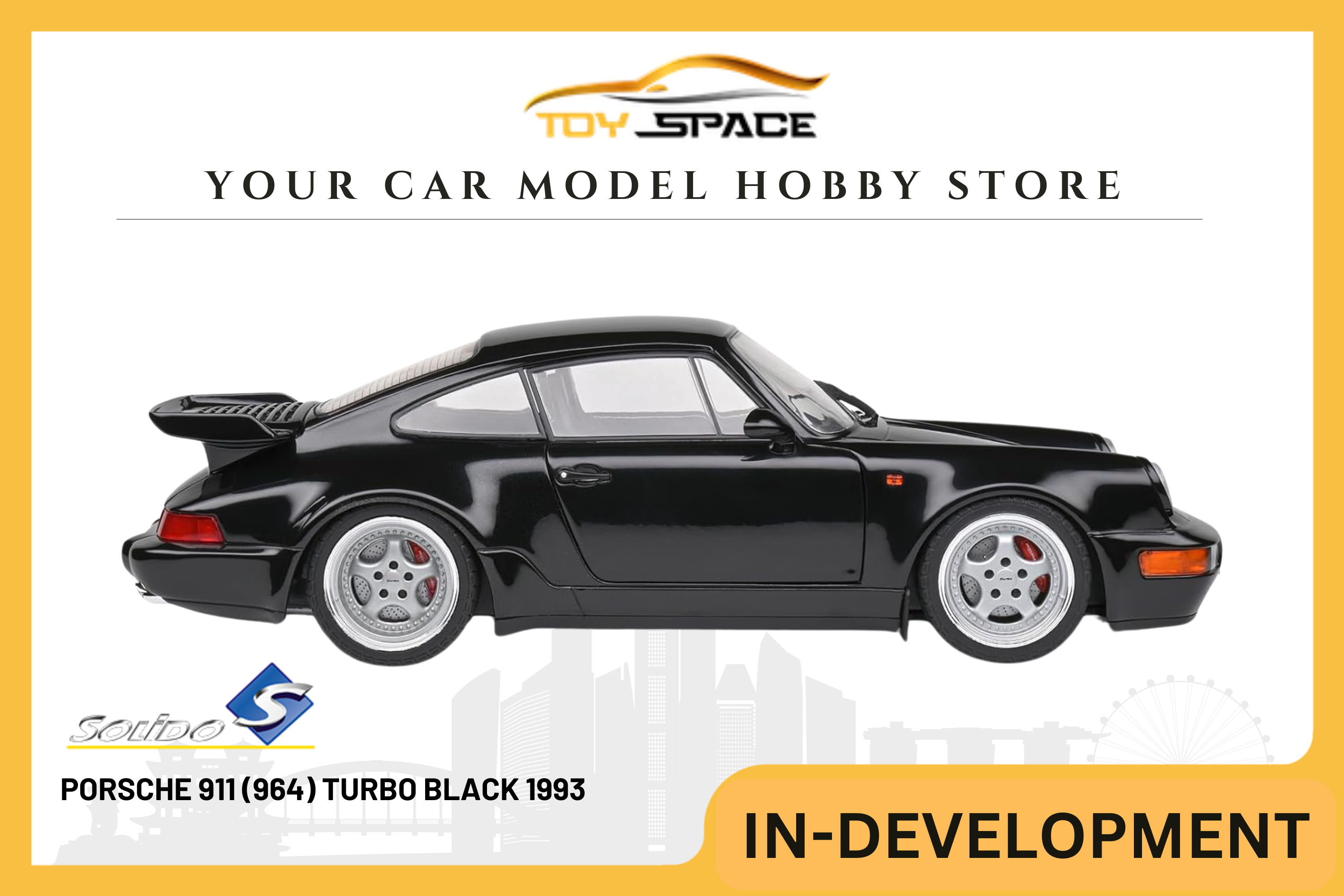 [SOLIDO] 1:18 Porsche 911 (964) Turbo Black 1993