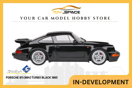 [SOLIDO] 1:18 Porsche 911 (964) Turbo Black 1993 - Toy Space Diecast Online Store Singapore