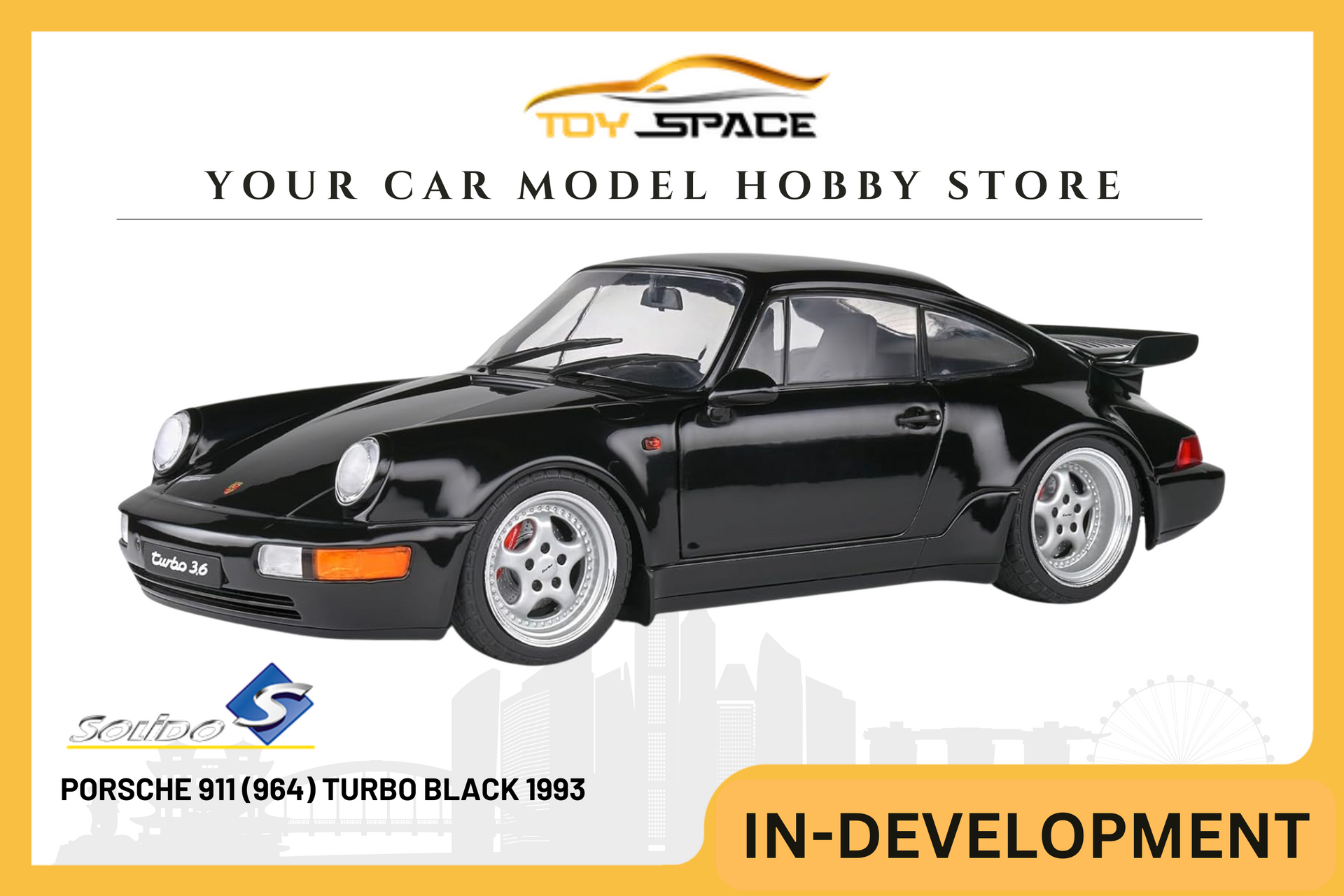 SOLIDO] 1:18 Porsche 911 (964) Turbo Black 1993