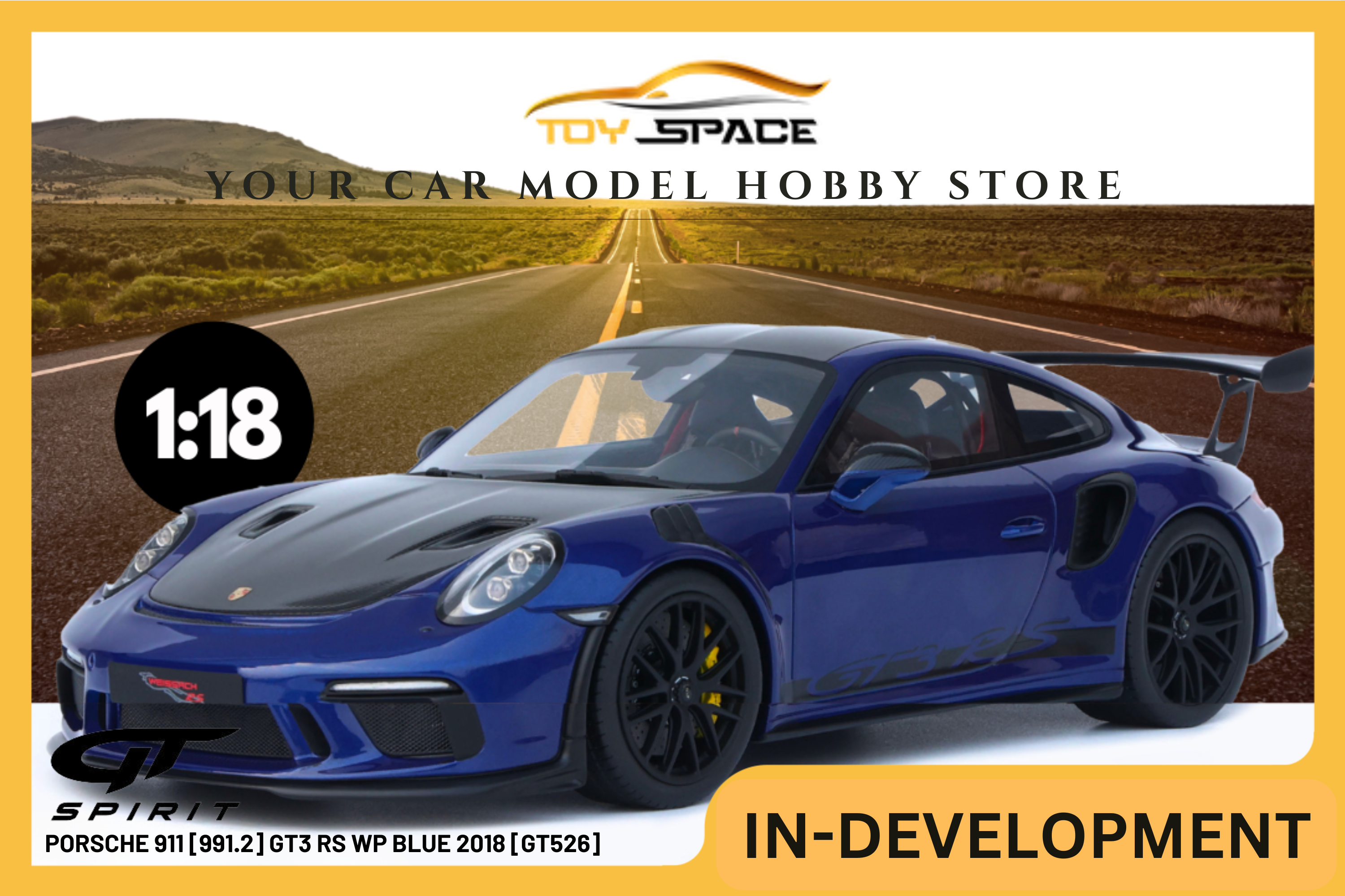 [GT SPIRIT] 1:18 Porsche 911 [991.2] GT3 RS WP Blue 2018 [GT526]