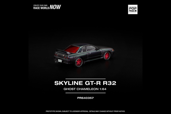 [POP RACE] 1:64 Skyline GT-R R32 Ghost Chameleon
