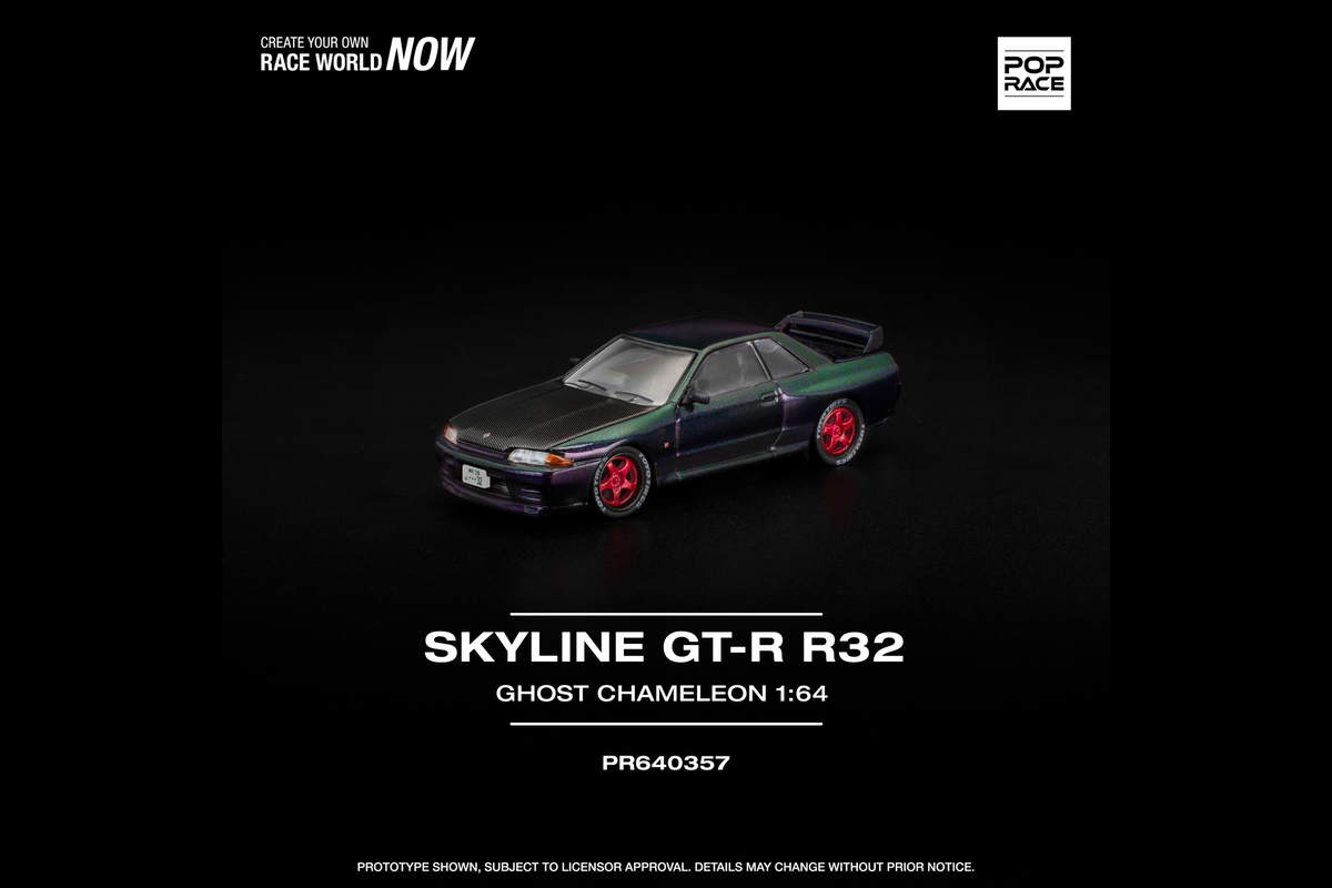 [POP RACE] 1:64 Skyline GT-R R32 Ghost Chameleon