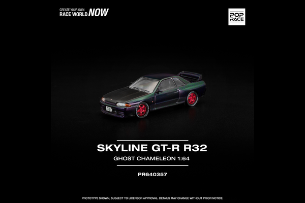 [POP RACE] 1:64 Skyline GT-R R32 Ghost Chameleon