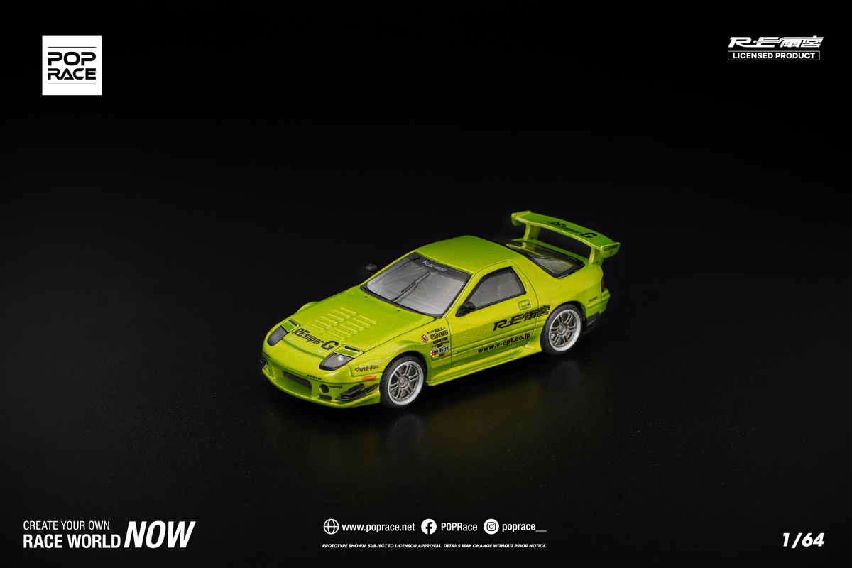 [POP RACE] 1:64 Mazda RX7 FC3S Re-Amemiya Luminous Green