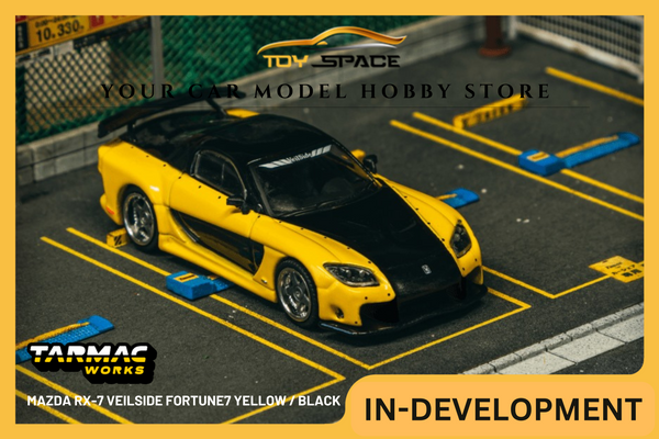 [TARMAC WORKS] 1:64 Mazda RX-7 VeilSide Fortune7 Yellow / Black