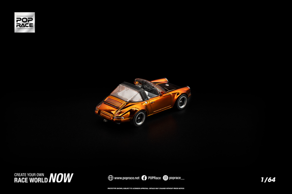[POP RACE] 1:64 Singer Targa Bronze Chrome - Toy Space Diecast Online Store Singapore