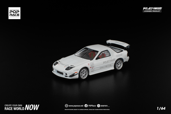 [POP RACE] 1:64 Mazda RX7 FC3S Re-Amemiya White