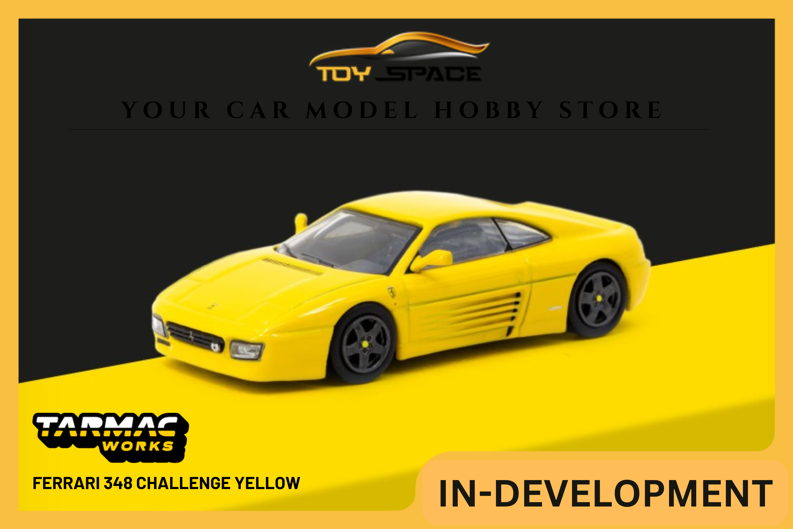 [TARMAC WORKS] 1:64 Ferrari 348 Challenge Yellow - HOBBY64