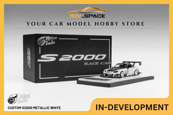 [MICRO TURBO] 1:64 Custom S2000 Metallic White