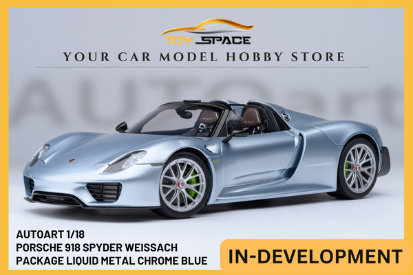 [AUTOART] 1:18 Porsche 918 Spyder Weissach Package Liquid Metal Chrome Blue