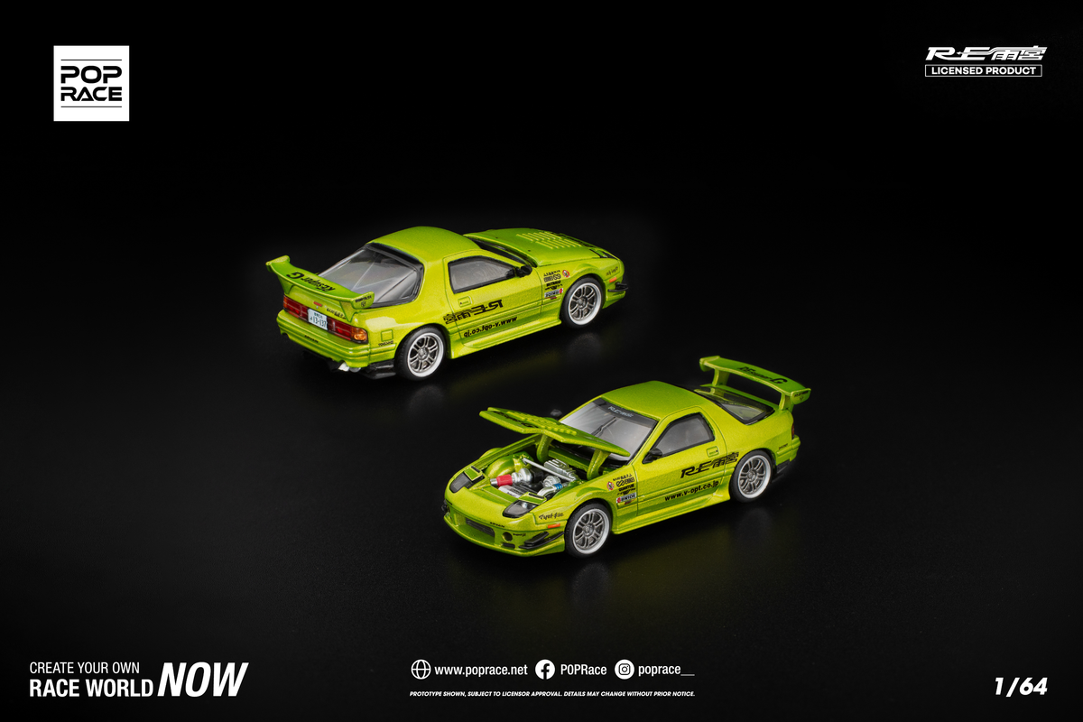 [POP RACE] 1:64 Mazda RX7 FC3S Re-Amemiya Luminous Green