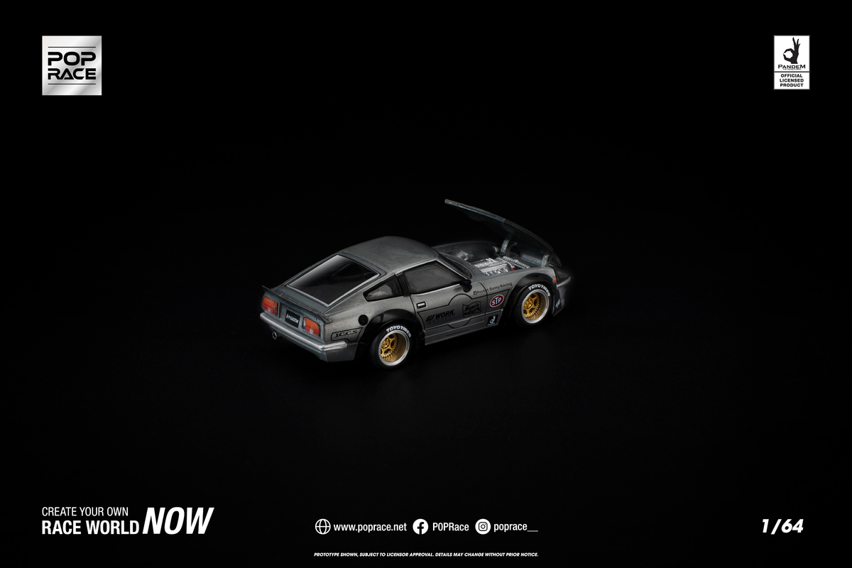 [POP RACE] 1:64 Pandem 280ZX Raw Metal