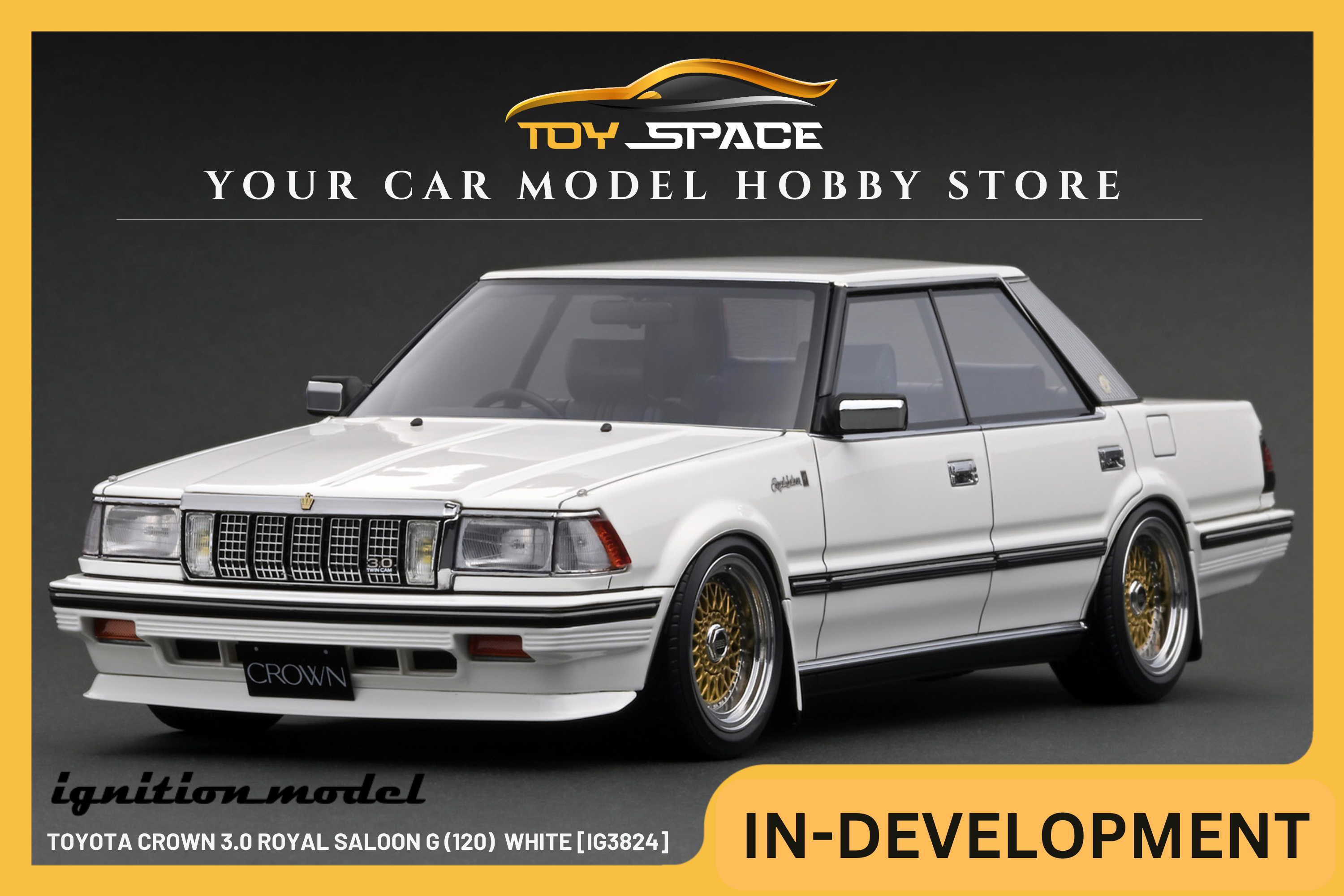 [IGNITION MODEL] 1:18 Toyota Crown 3.0 Royal Saloon G (120) White [IG3824]