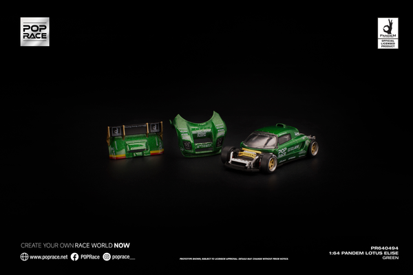 [POP RACE] 1:64 Pandem Lotus Elise Green