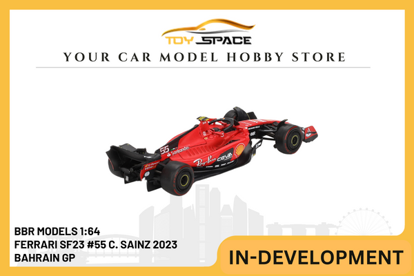 [BBR MODELS] 1:64 Ferrari SF23 #55 C. Sainz 2023 Bahrain GP